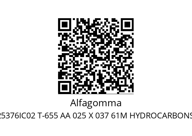   Alfagomma 655AA025376IC02 T-655 AA 025 X 037 61M HYDROCARBONS  1 Rolle 61M