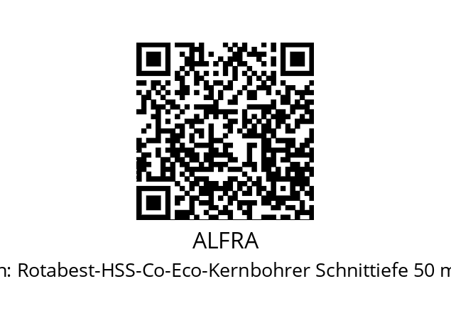   ALFRA Rotabest-HSS-Co-Eco-Kernbohrer Schnittiefe 50 mm