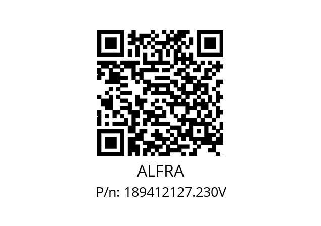   ALFRA 189412127.230V