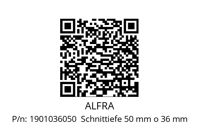   ALFRA 1901036050  Schnittiefe 50 mm o 36 mm