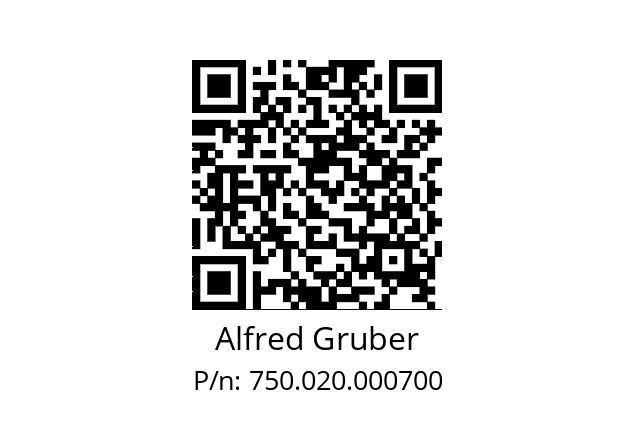   Alfred Gruber 750.020.000700