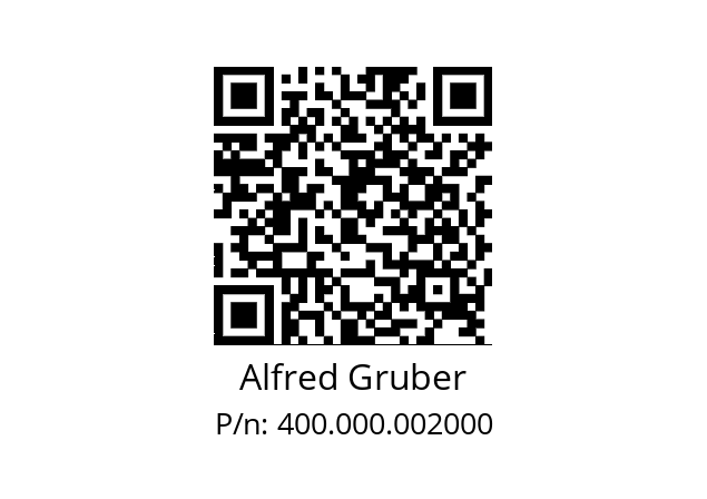   Alfred Gruber 400.000.002000