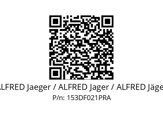   ALFRED Jaeger / ALFRED Jager / ALFRED Jäger 153DF021PRA