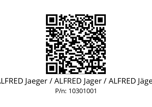   ALFRED Jaeger / ALFRED Jager / ALFRED Jäger 10301001