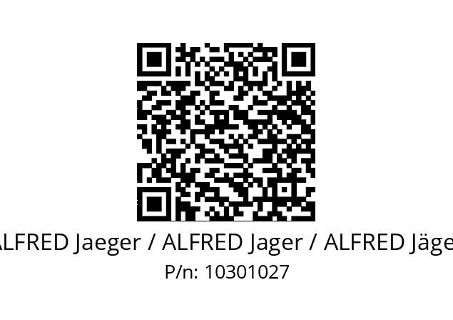   ALFRED Jaeger / ALFRED Jager / ALFRED Jäger 10301027