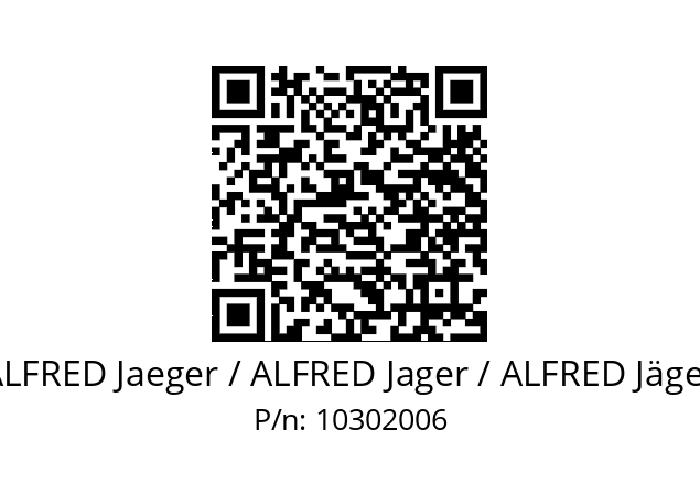   ALFRED Jaeger / ALFRED Jager / ALFRED Jäger 10302006