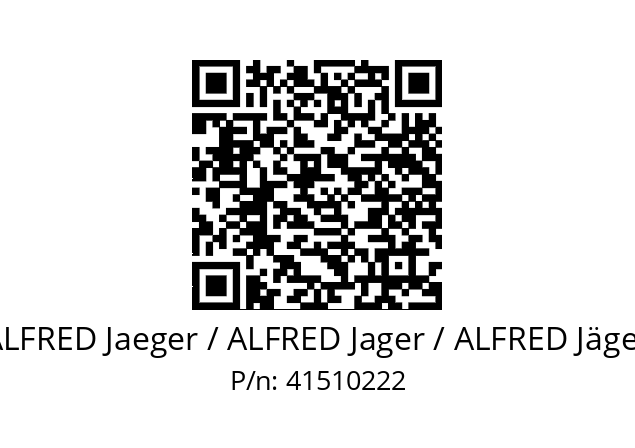   ALFRED Jaeger / ALFRED Jager / ALFRED Jäger 41510222