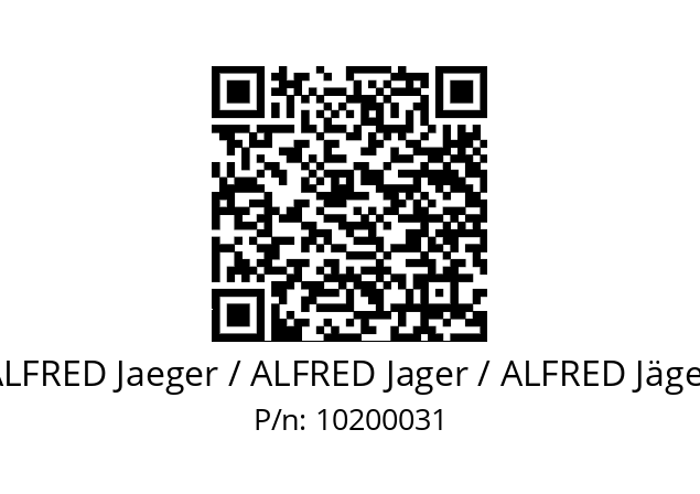   ALFRED Jaeger / ALFRED Jager / ALFRED Jäger 10200031