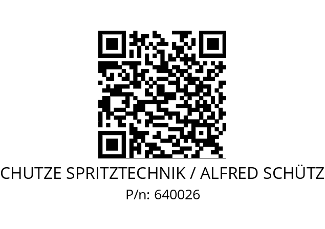   SCHUTZE SPRITZTECHNIK / ALFRED SCHÜTZE 640026