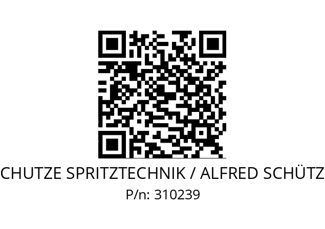   SCHUTZE SPRITZTECHNIK / ALFRED SCHÜTZE 310239