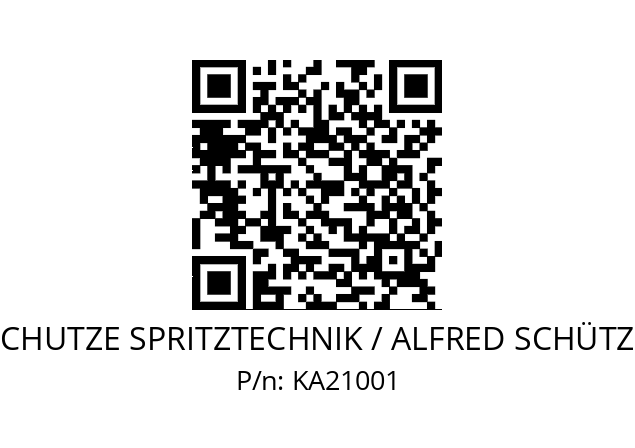   SCHUTZE SPRITZTECHNIK / ALFRED SCHÜTZE KA21001