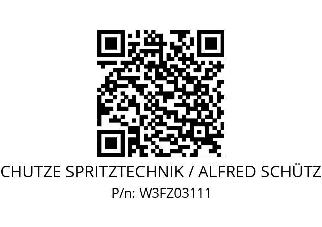   SCHUTZE SPRITZTECHNIK / ALFRED SCHÜTZE W3FZ03111