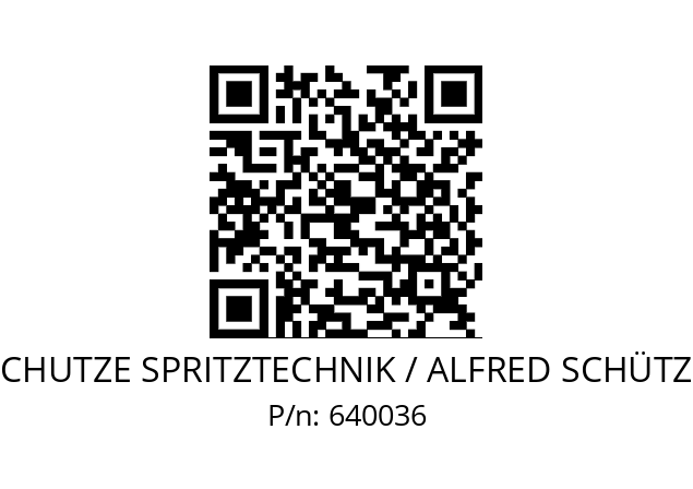   SCHUTZE SPRITZTECHNIK / ALFRED SCHÜTZE 640036