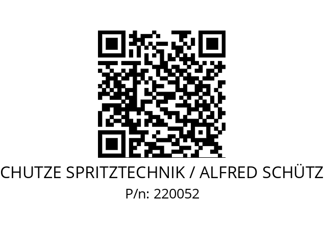   SCHUTZE SPRITZTECHNIK / ALFRED SCHÜTZE 220052