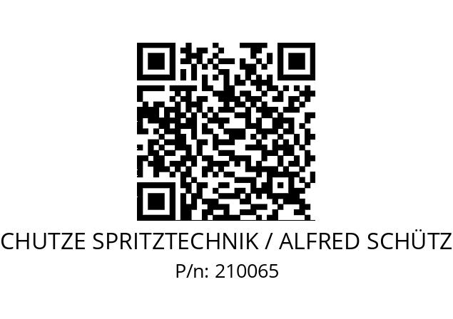   SCHUTZE SPRITZTECHNIK / ALFRED SCHÜTZE 210065