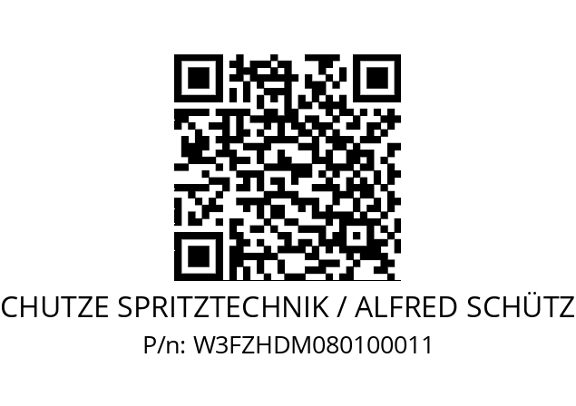   SCHUTZE SPRITZTECHNIK / ALFRED SCHÜTZE W3FZHDM080100011