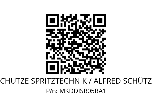   SCHUTZE SPRITZTECHNIK / ALFRED SCHÜTZE MKDDISR05RA1