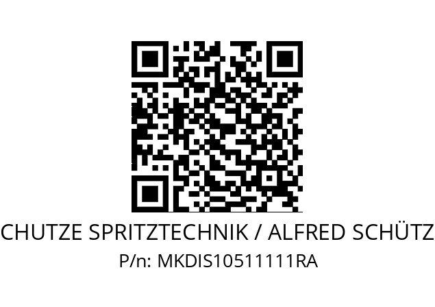   SCHUTZE SPRITZTECHNIK / ALFRED SCHÜTZE MKDIS10511111RA