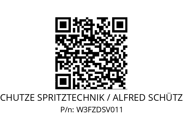   SCHUTZE SPRITZTECHNIK / ALFRED SCHÜTZE W3FZDSV011