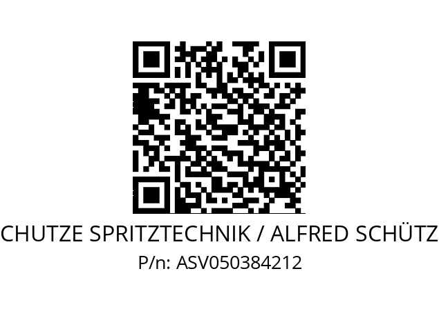   SCHUTZE SPRITZTECHNIK / ALFRED SCHÜTZE ASV050384212