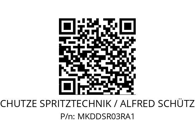   SCHUTZE SPRITZTECHNIK / ALFRED SCHÜTZE MKDDSR03RA1