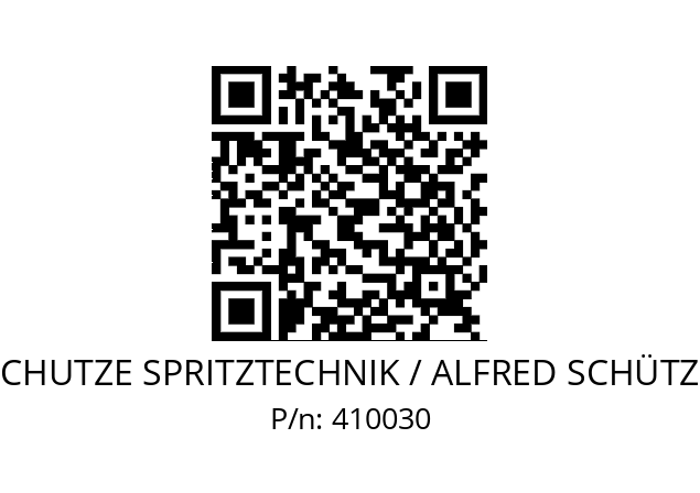   SCHUTZE SPRITZTECHNIK / ALFRED SCHÜTZE 410030