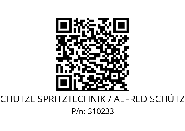   SCHUTZE SPRITZTECHNIK / ALFRED SCHÜTZE 310233