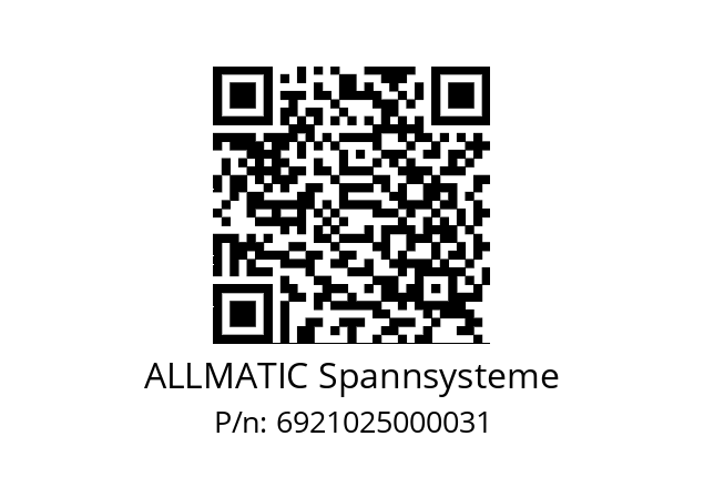   ALLMATIC Spannsysteme 6921025000031