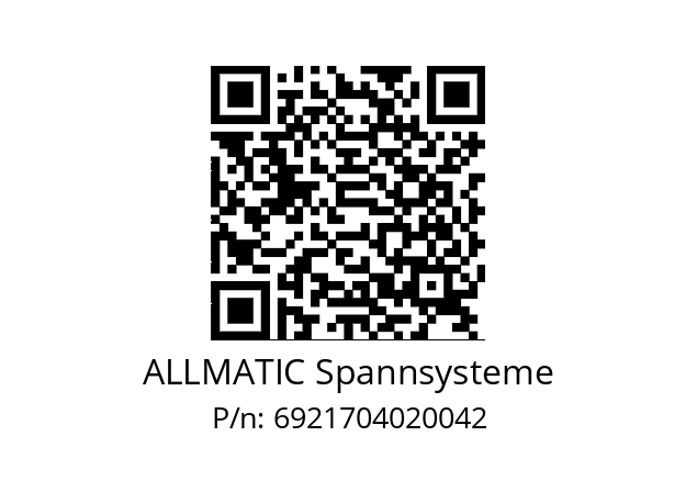   ALLMATIC Spannsysteme 6921704020042