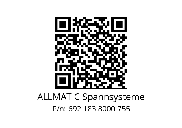   ALLMATIC Spannsysteme 692 183 8000 755