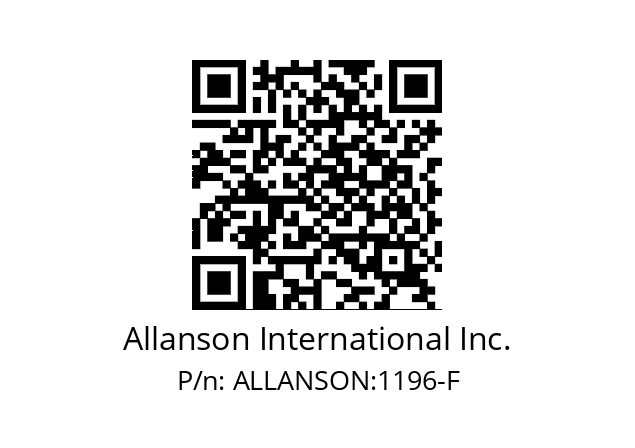   Allanson International Inc. ALLANSON:1196-F