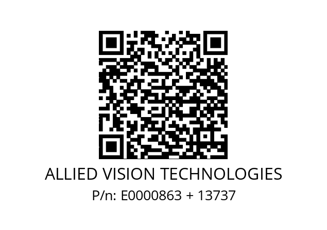   ALLIED VISION TECHNOLOGIES E0000863 + 13737