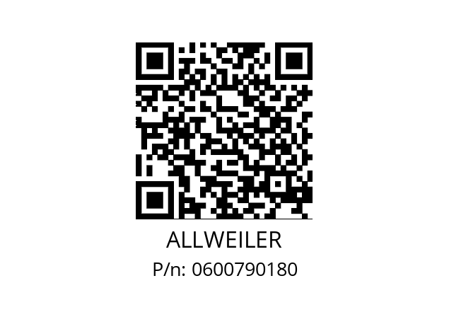   ALLWEILER 0600790180