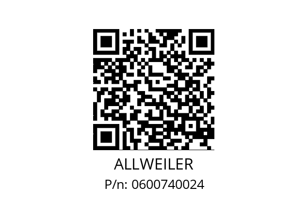   ALLWEILER 0600740024