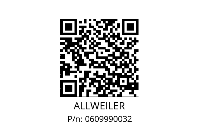   ALLWEILER 0609990032