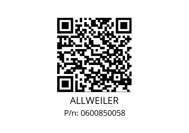   ALLWEILER 0600850058