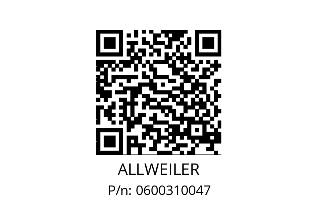   ALLWEILER 0600310047