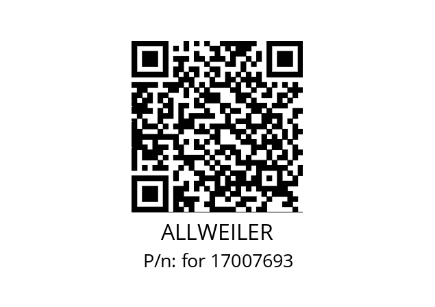   ALLWEILER for 17007693