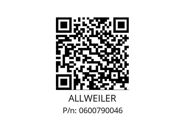   ALLWEILER 0600790046