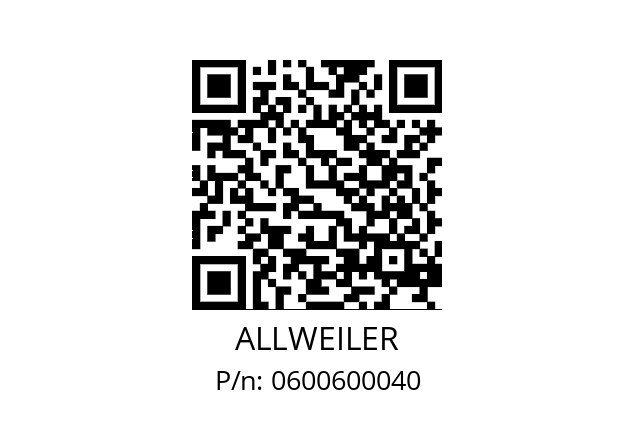   ALLWEILER 0600600040