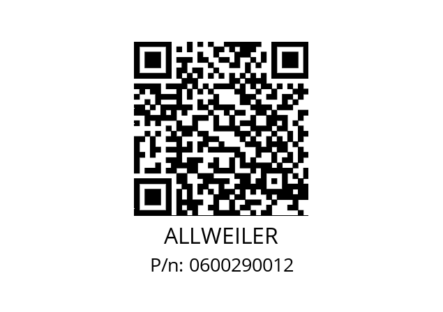   ALLWEILER 0600290012