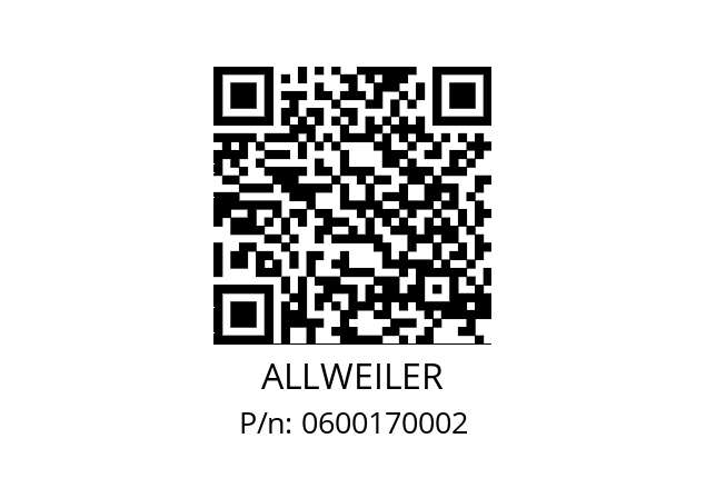   ALLWEILER 0600170002