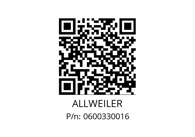   ALLWEILER 0600330016