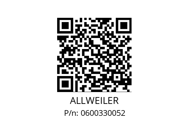   ALLWEILER 0600330052