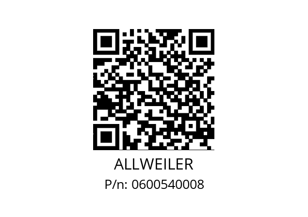   ALLWEILER 0600540008