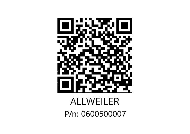   ALLWEILER 0600500007