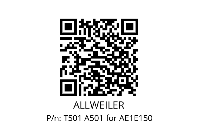   ALLWEILER T501 A501 for AE1E150