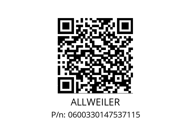   ALLWEILER 0600330147537115