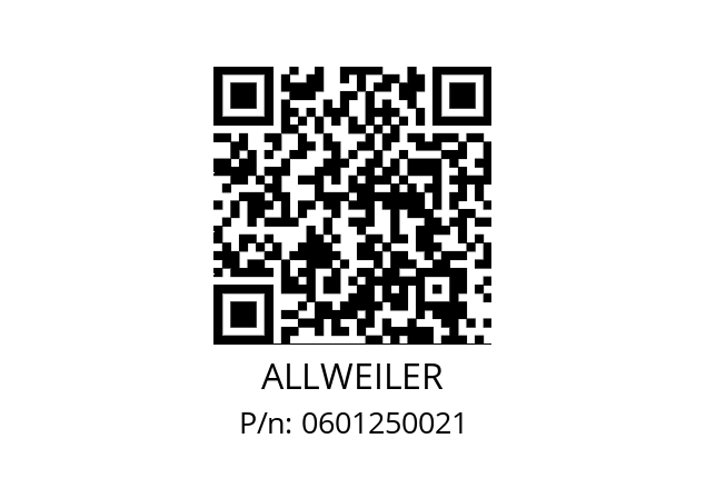   ALLWEILER 0601250021