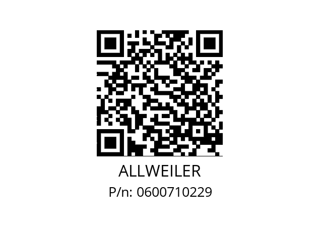   ALLWEILER 0600710229